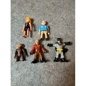 Mixed Action Figure Lot Batman Imaginext Playmobil Monkey 5pc Set